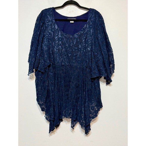 The Pyramid Collection Boho Witchy Lace Top Womens Size 2X Dark Fairycore Gothic - Picture 2 of 7